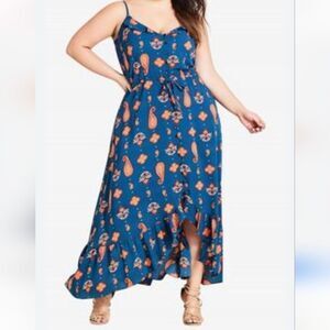 City Chic Floral Maxi. Cottagecore, Tomato Girl, Coastal Cowgirl